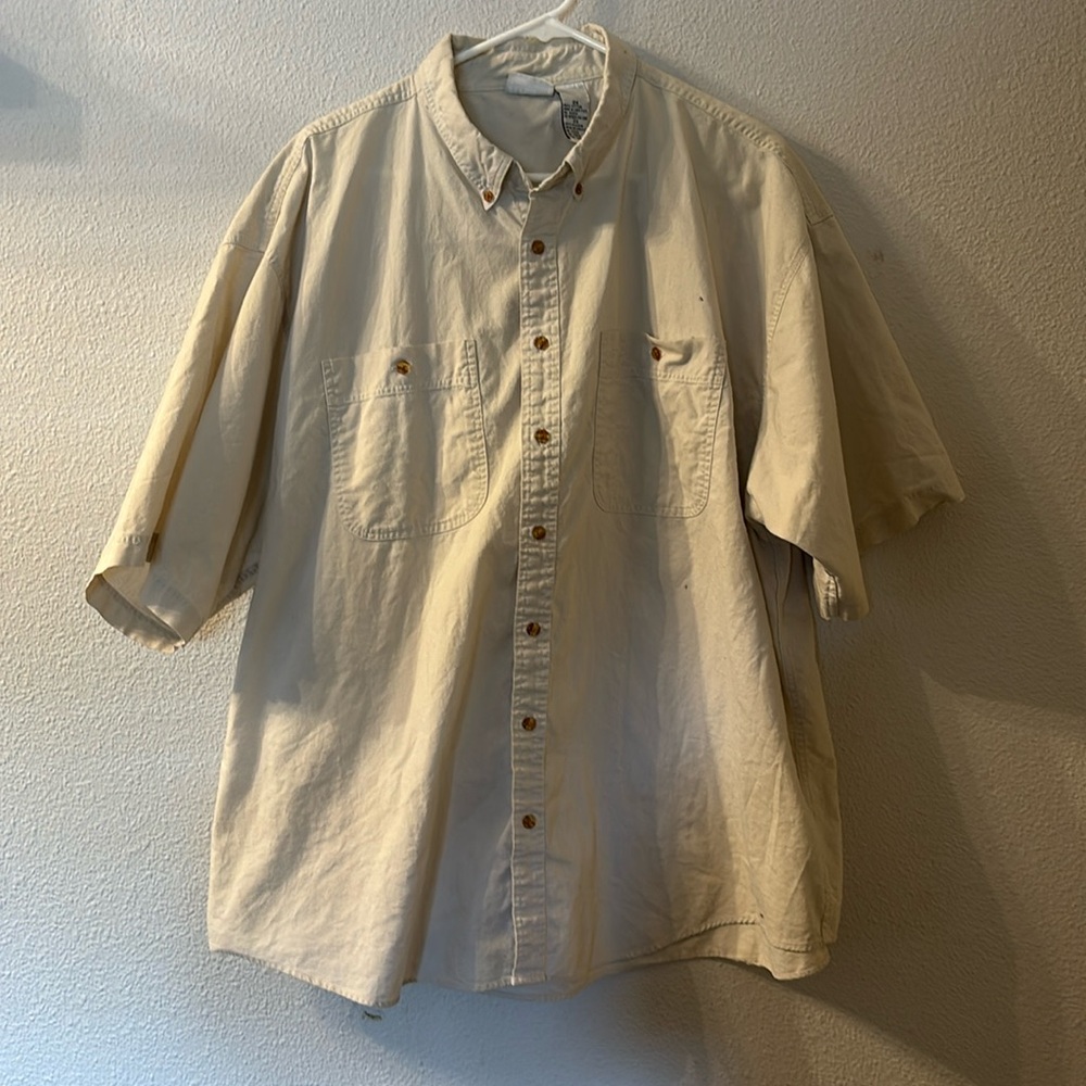 Basic Editions Short Sleeve Button Down Size 2x - image 1